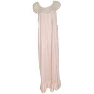 vintage 60s jennifer dale sheer pink night dress with lace detail size 9